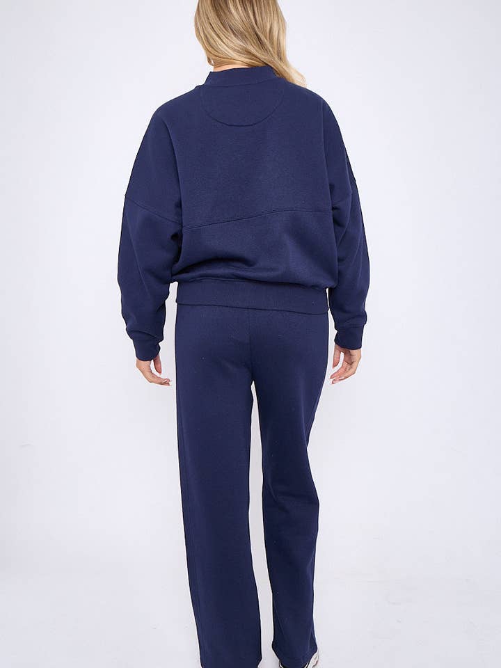 AX Labels - Wholesale Top & Pant Set (NOT Loungewear) - Women's - Oversized Bomber Style Fleece Zipper Co-ord71