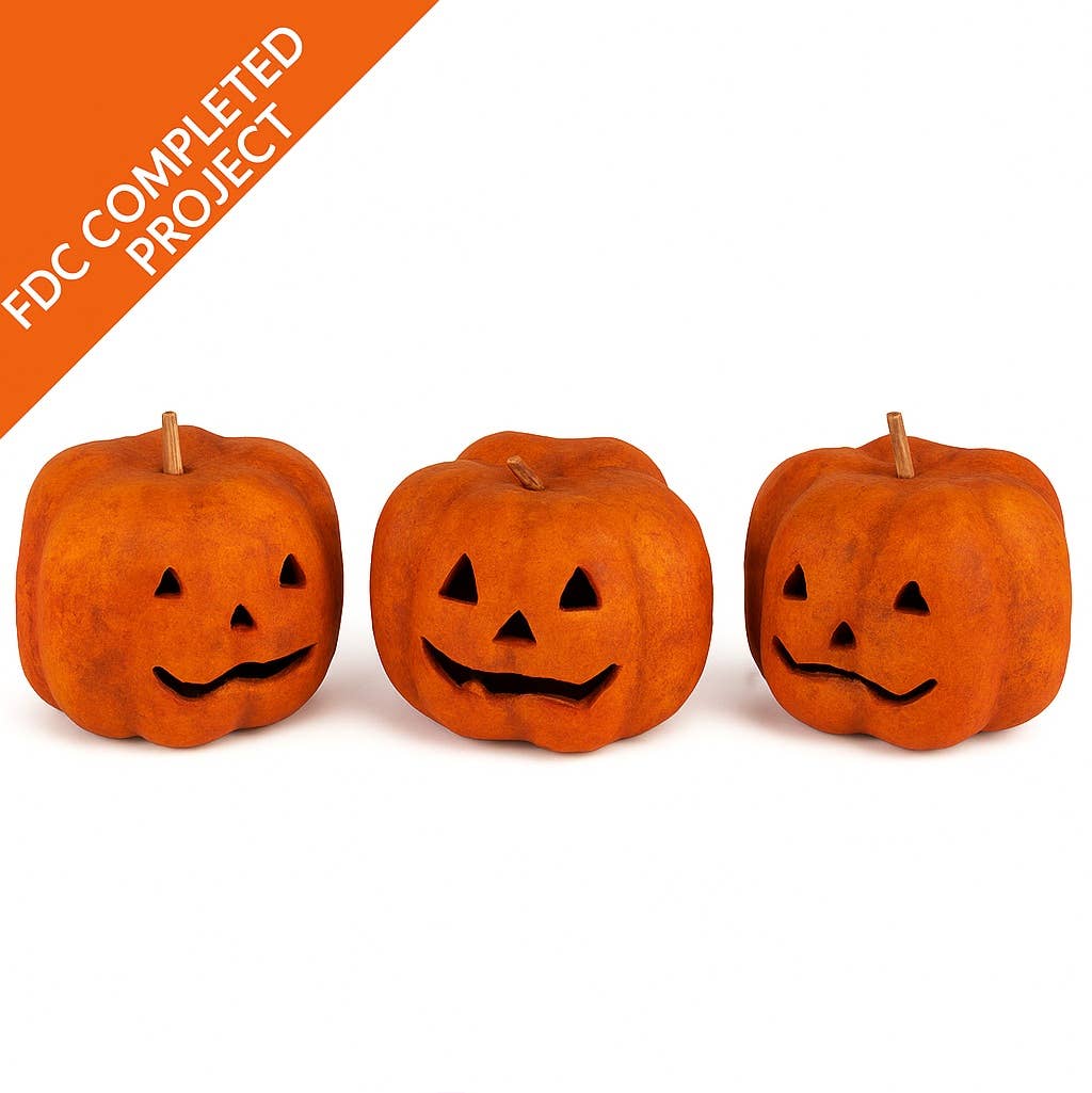 Factory Direct Craft – Objeto de mesa decorativo por atacado – Abóboras de Halloween de Papel Machê - Saco de 31