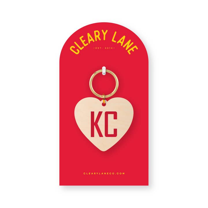 Kansas City Heart sleutelhanger voor wholesale door Cleary Lane