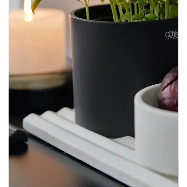 Lübech Living - Wholesale Decorative Tray - Wave Tile, White Matte4