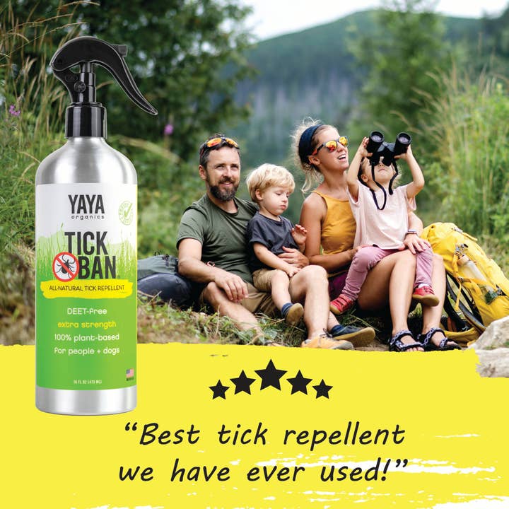 YAYA Organics - Wholesale Insect Repellent - Tick Ban All-Natural Tick Repellent - 16 oz.