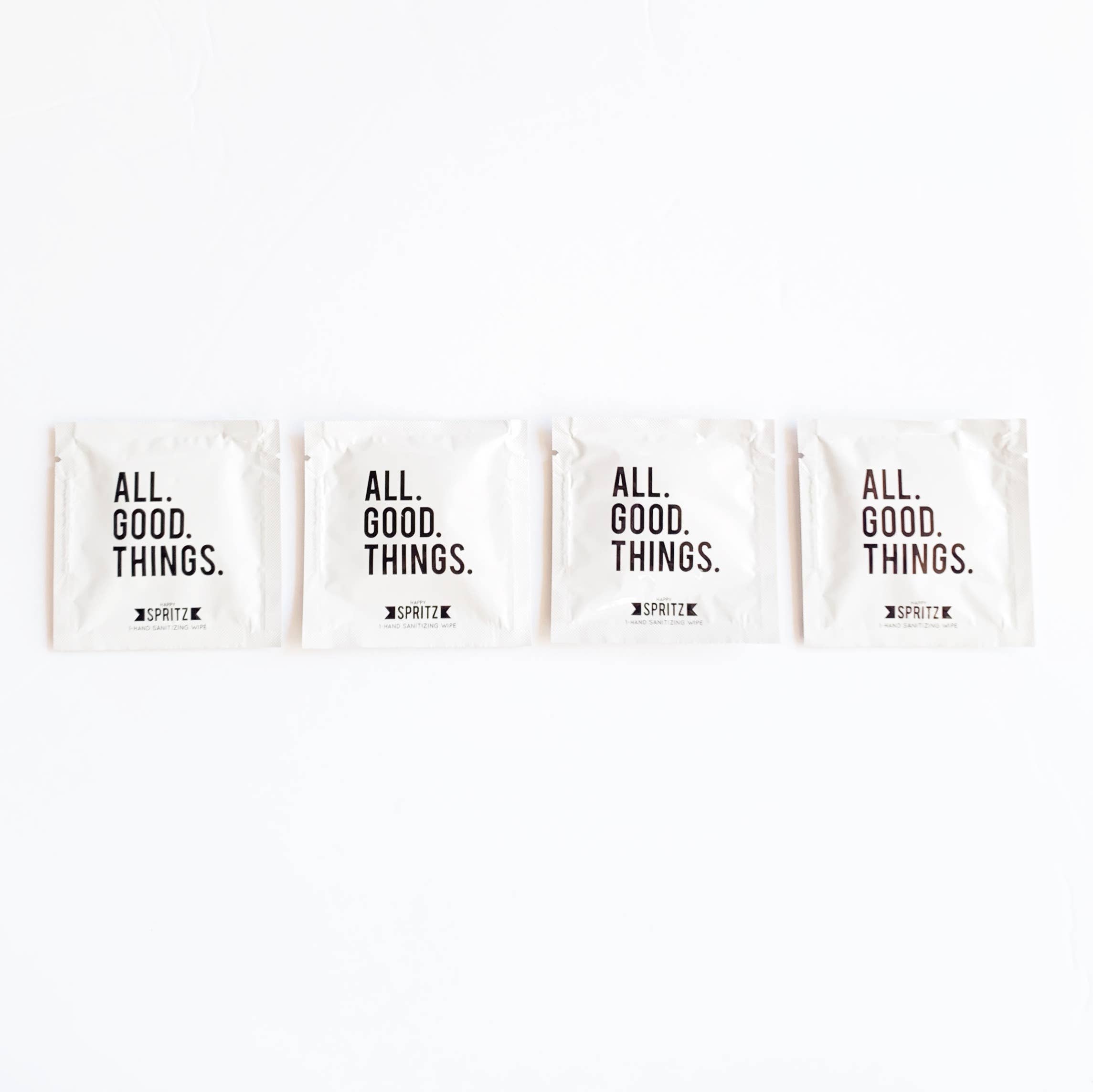 Happy Spritz - Wholesale Hand Sanitizer - All Good Things Hand Sanitizing Towelettes - 30 count bag6