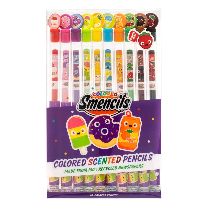Colored Smencils - Scented Colored Pencils - 10 Count for wholesale by Scentco, Inc
