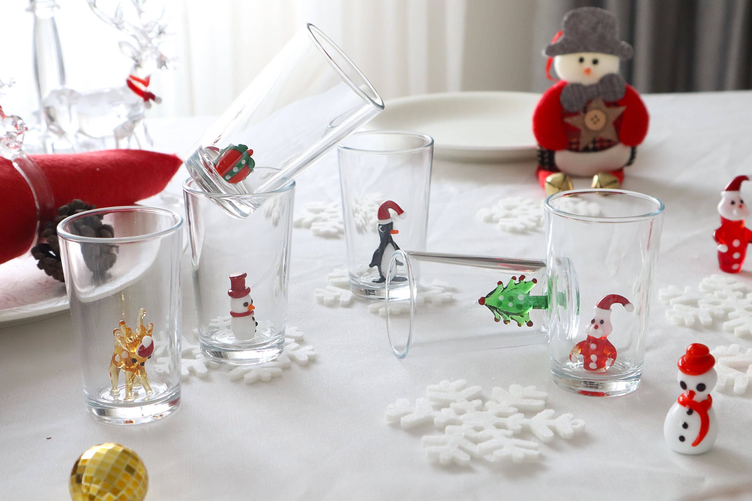 Adamodart - Wholesale Shot Glass - Christmas barware shot glass, holiday glassware, santa, noel3