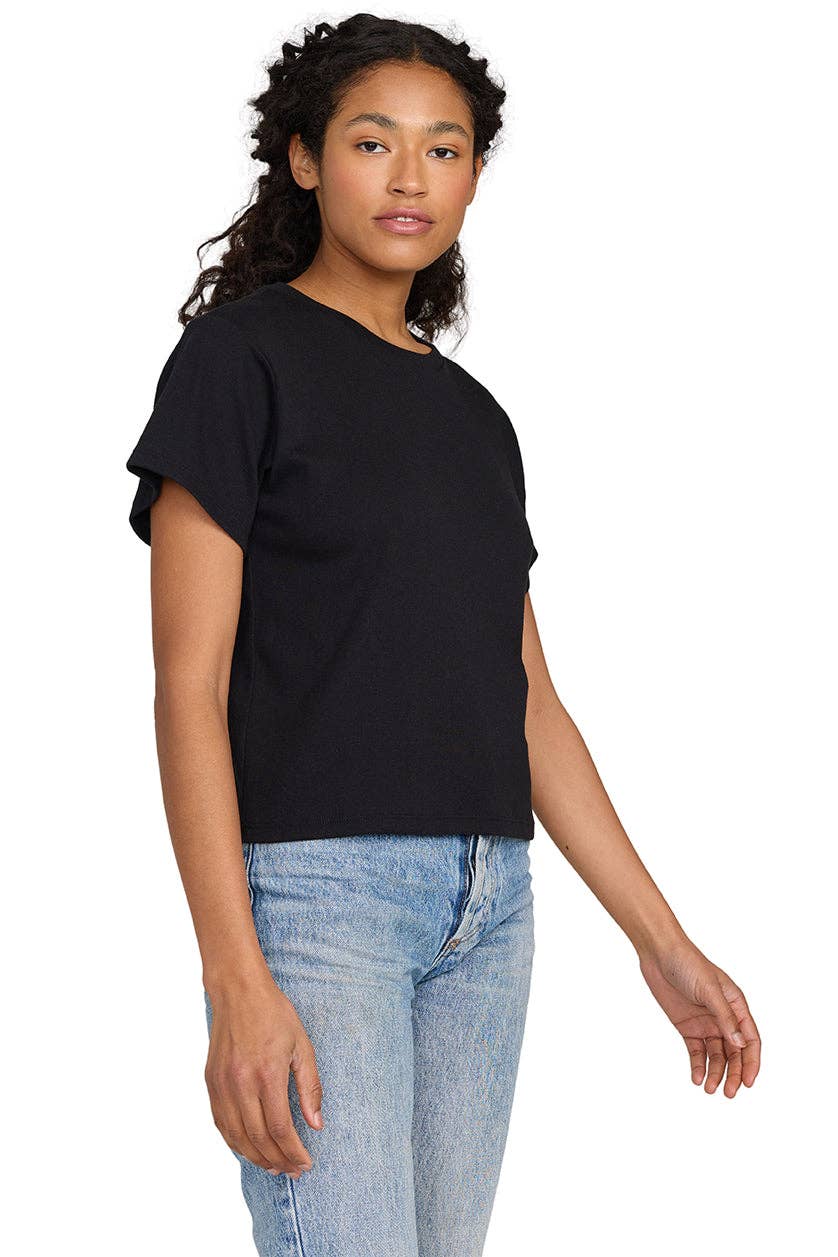 US Blanks - Wholesale T-Shirt - Women's - Baby Rib Crop Tee - 100% Organic Cotton 1x1 rib, 5.7 oz7
