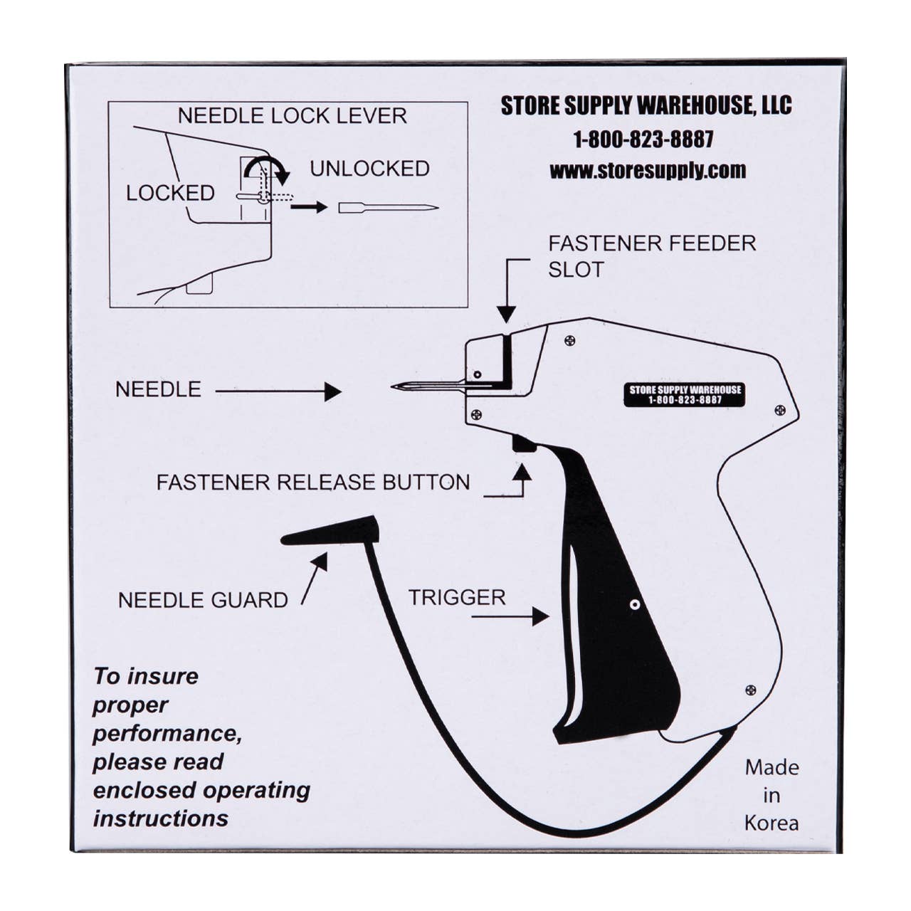 Store Supply Warehouse - Wholesale Retailer Display - Accessories - Fine Fabric Tagging Gun 3