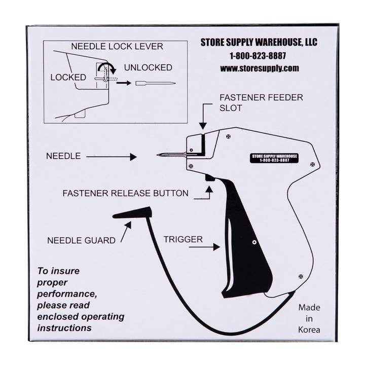 Store Supply Warehouse - Wholesale Retailer Display - Accessories - Fine Fabric Tagging Gun 3
