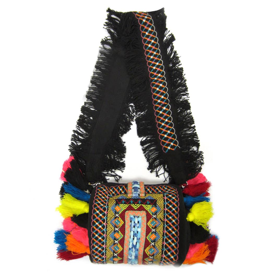 Fashion City - Wholesale Crossbody Bag - Women's - Embellished Cross Body Bag with Tassels10