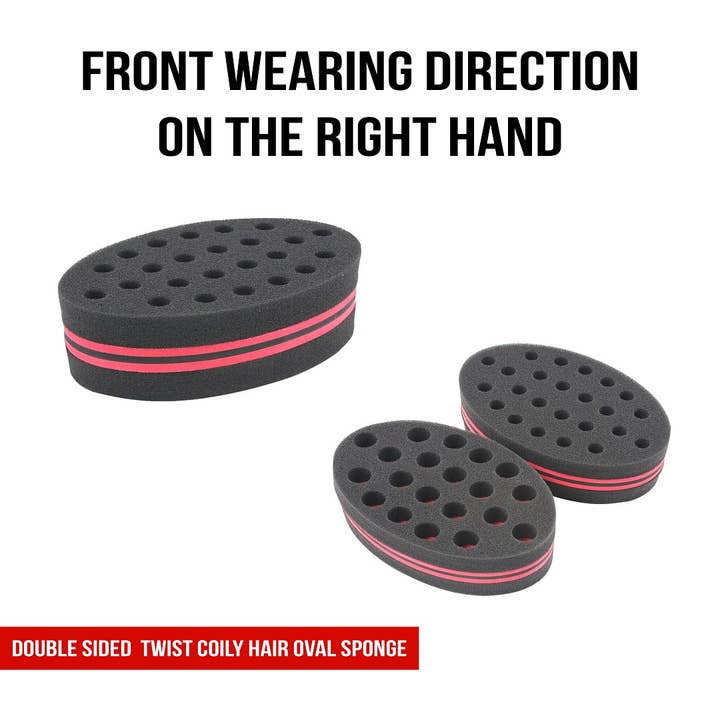 UB BRANDS INC - Wholesale Hair Brush/Comb - Double-Sided Twist Coily Hair Oval Sponge for Men & Women