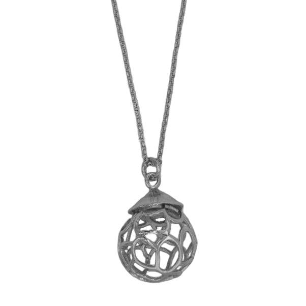 PearlGem Designs - Wholesale Pendant/charm necklace - Baroque wire ball Necklace1