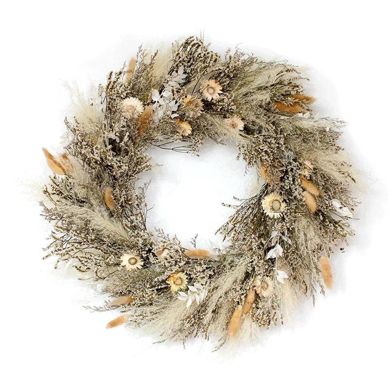 Lu home – wholesale Wreath – Lu home The Earthy Floral Wildflower Wreath - 22”6
