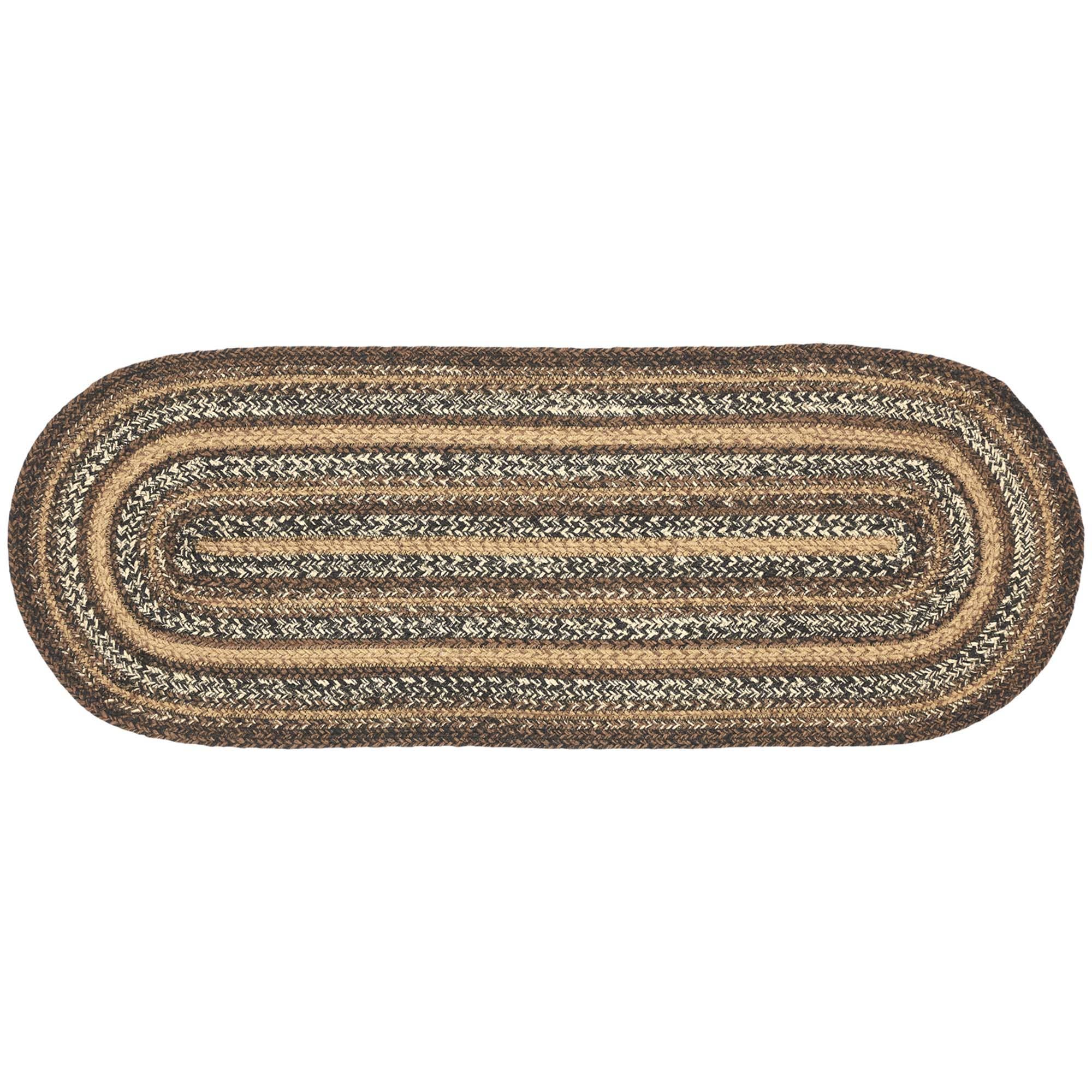 VHC Brands - Wholesale Table Runner - Espresso Jute Oval Runner 13x361
