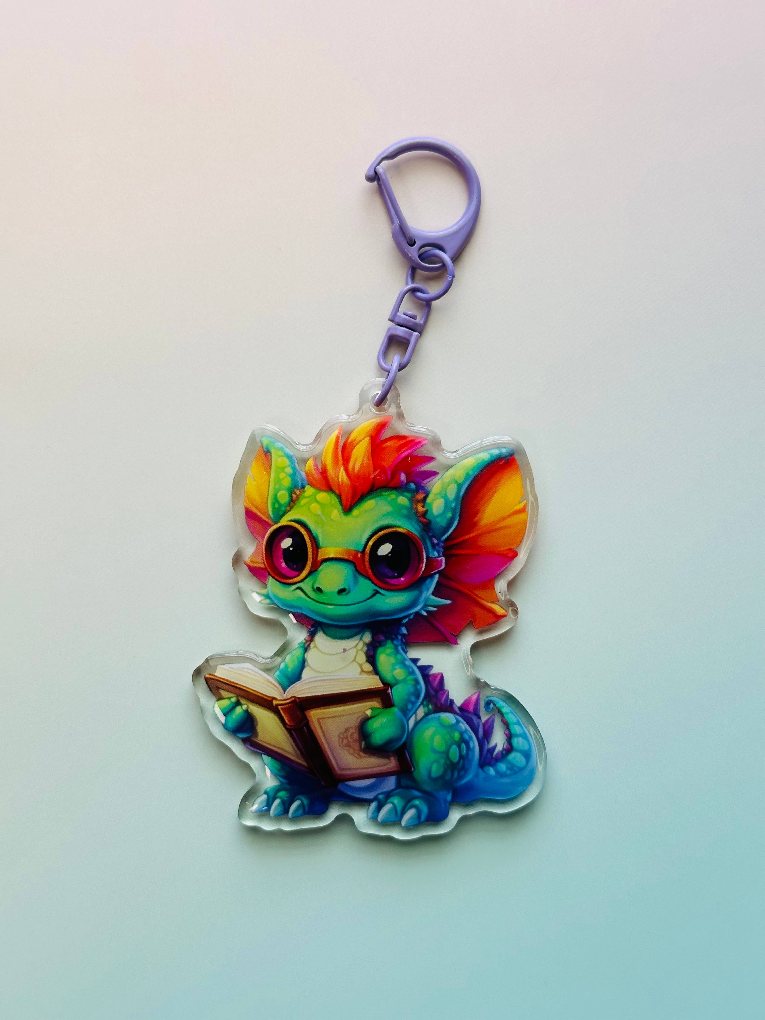 One Stop Dragon Shop – wholesale Keychain – Unisex – Book Dragon Keychain1