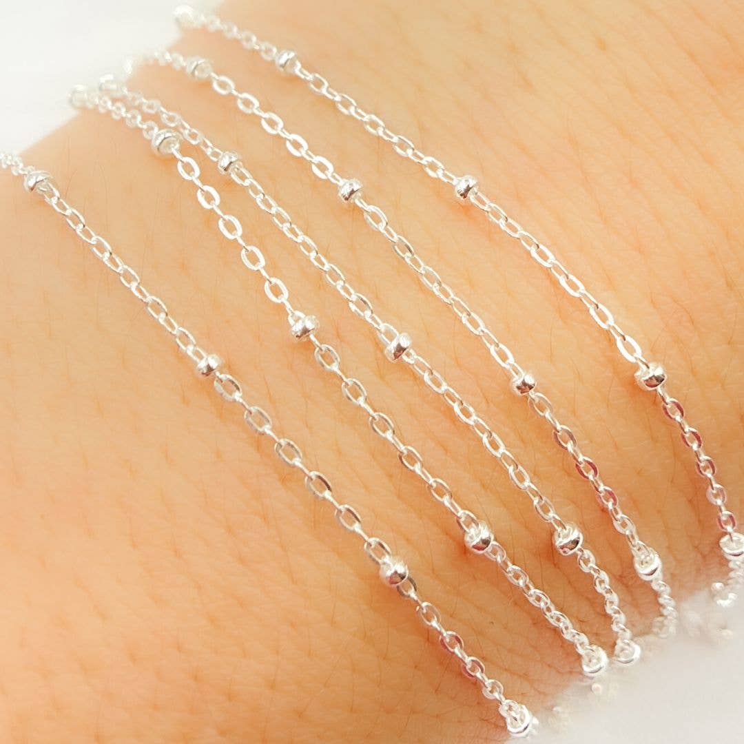 Tresor Jewelry Inc. - Wholesale Link & Chain Necklace - 1104SS. Sterling Silver Satellite Chain3