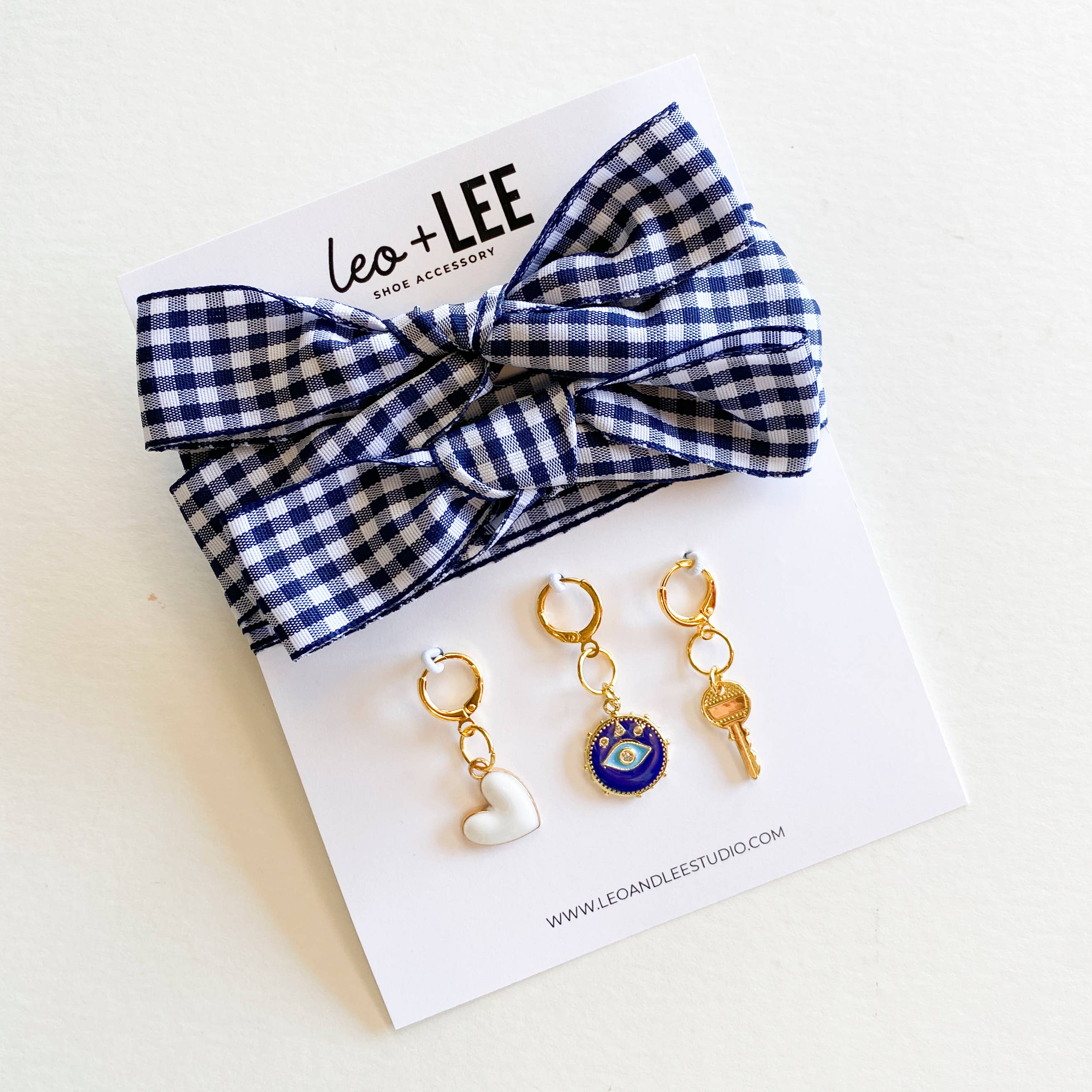 Leo & Lee Studio - Wholesale Shoe Accessories - Gingham Shoe Charms and Lace Sets | Sneaker Charm Sets23