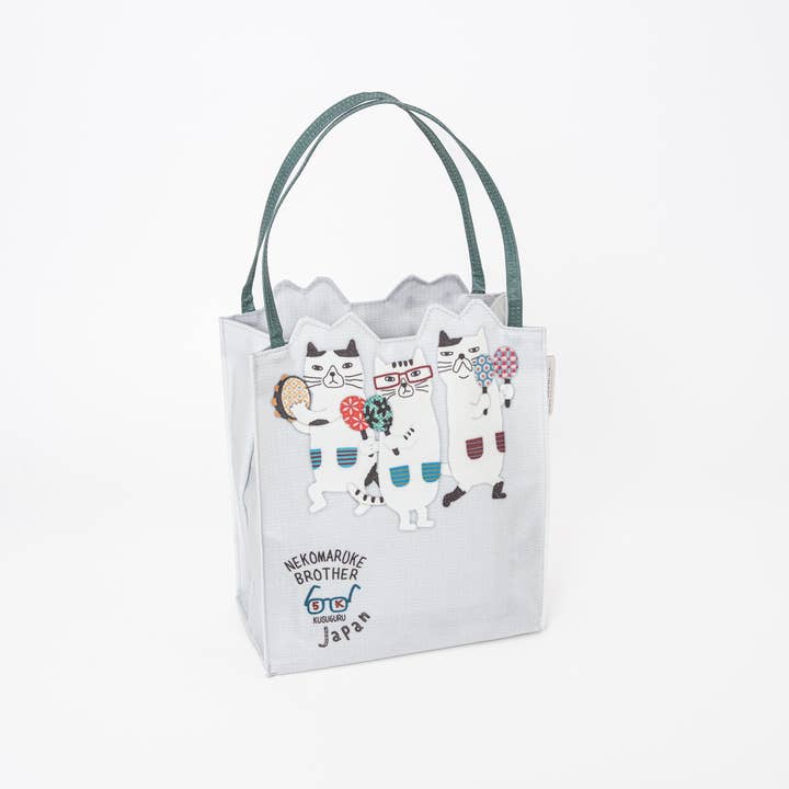 U PLUS INC - Wholesale Tote Bag - Women's - Whimsical "Nekomaruke Brother" Waterproof Mini Tote - Kusugu5