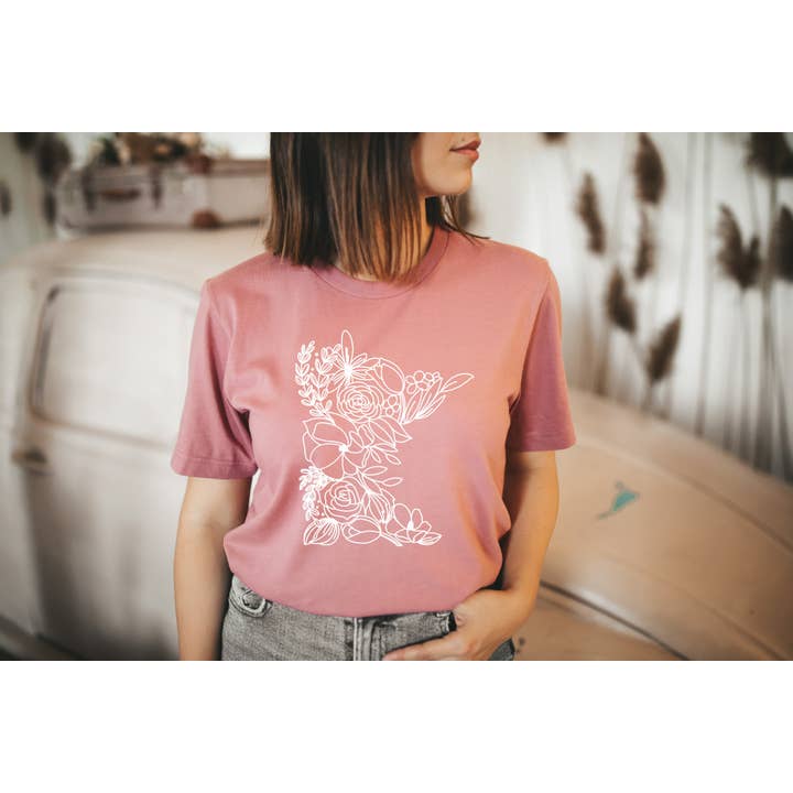 Autumn Rose Co. - Wholesale Screen Printed T-Shirt - Women's - Minnesota Floral Tee, Minnesota Graphic Shirt, MN Tees3
