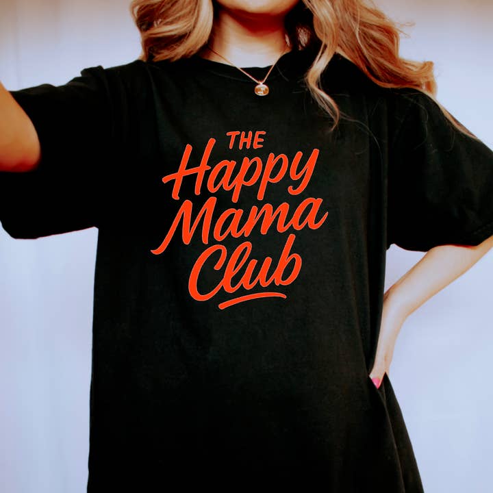 Preppy The Happy Mama Club Graphic Tee for wholesale by Gia Gifts Boutique