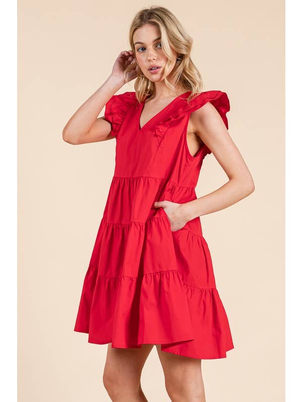 GeeGee Clothing - Wholesale Dress - Women's - Tiered Sleeveless Dress MD51593