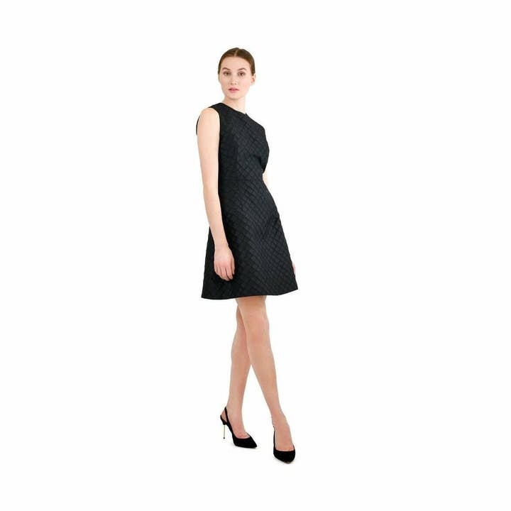 Lona Black Quilted Jacquard dress for wholesale by HottieandLord