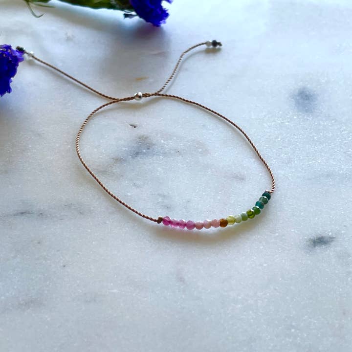 Soulsilk - Wholesale Beaded Bracelet - Watermelon Tourmaline Bracelet- Protection5