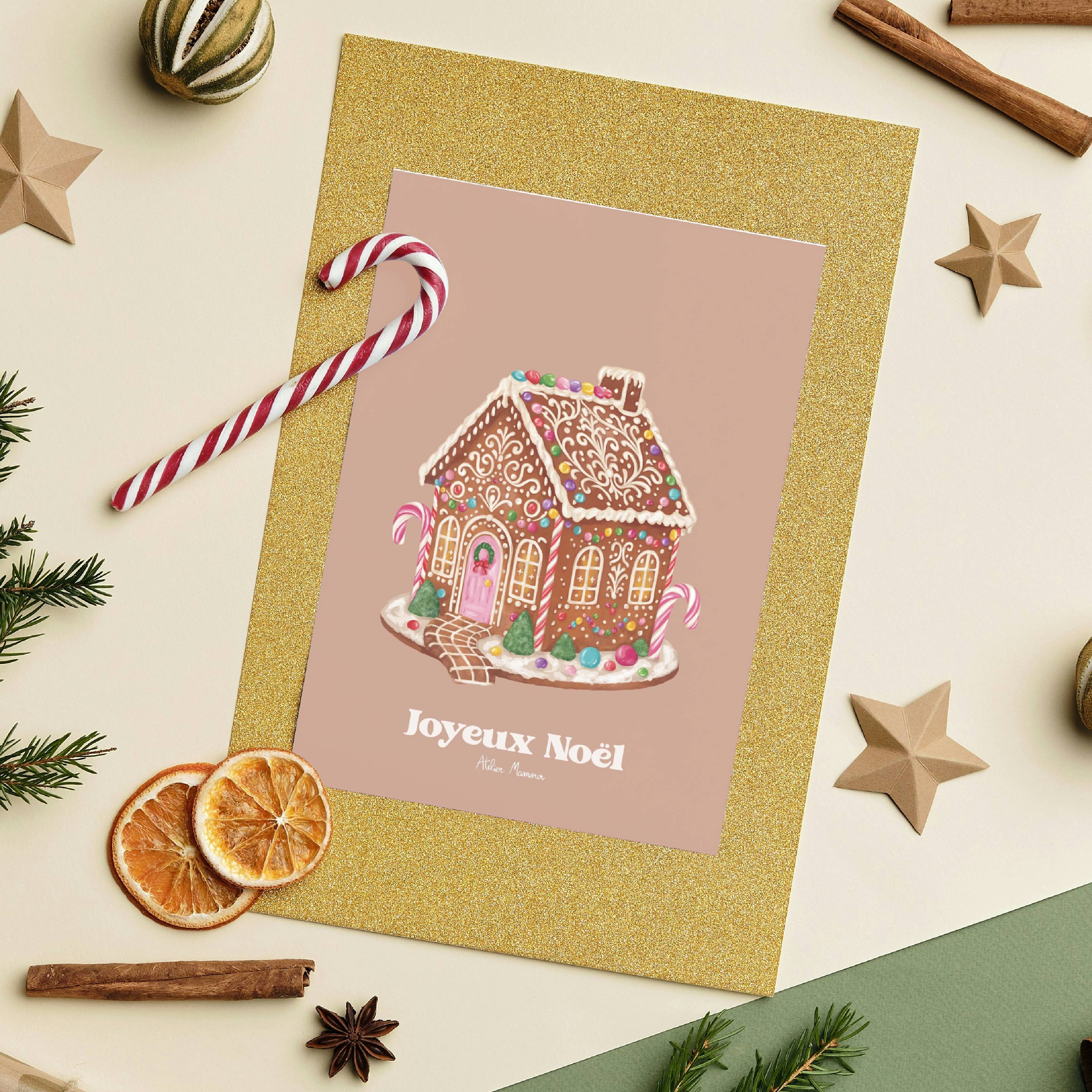Atelier Mamour - Wholesale Christmas Card - " Merry Christmas - Gingerbread Cookie "3