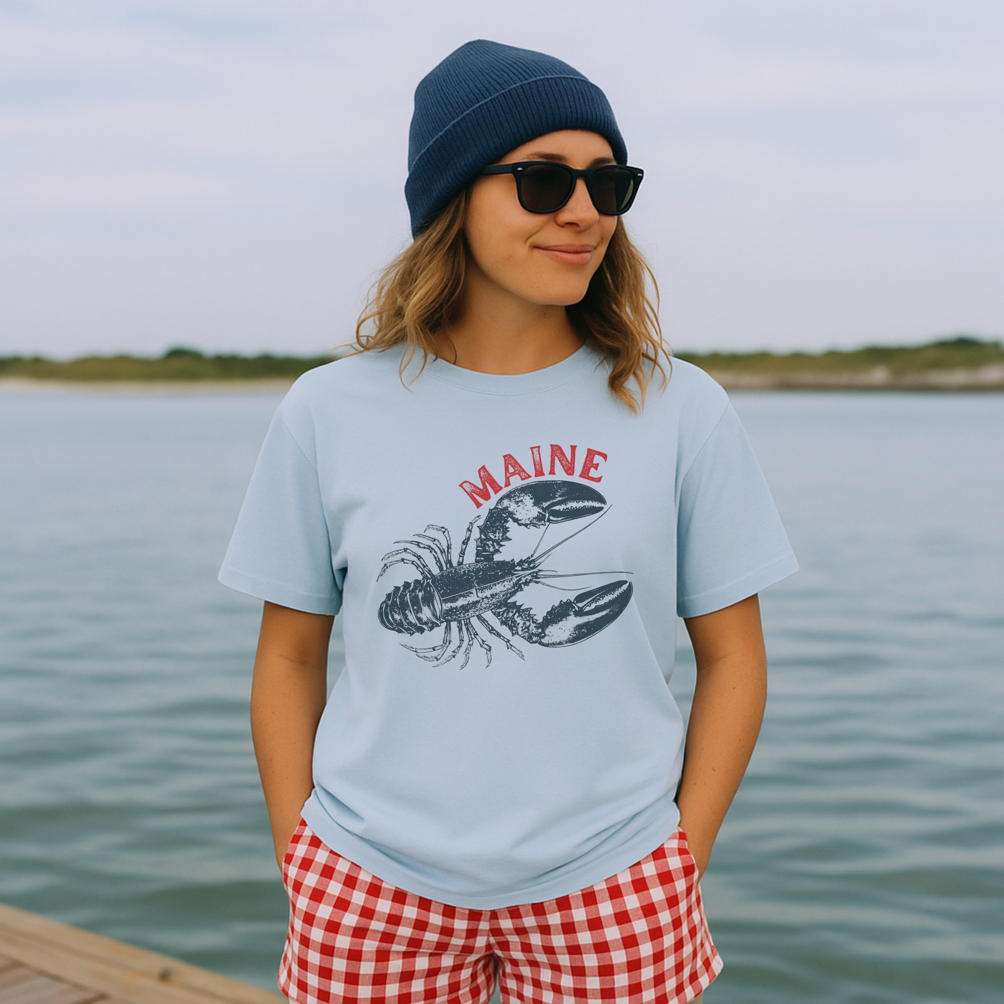 Hey Jude Graphic Tees - Wholesale Screen Printed T-Shirt - Women's - Maine Lobster T-Shirt1