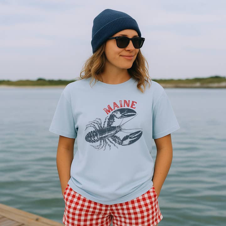 Hey Jude Graphic Tees - Wholesale Screen Printed T-Shirt - Women's - Maine Lobster T-Shirt1