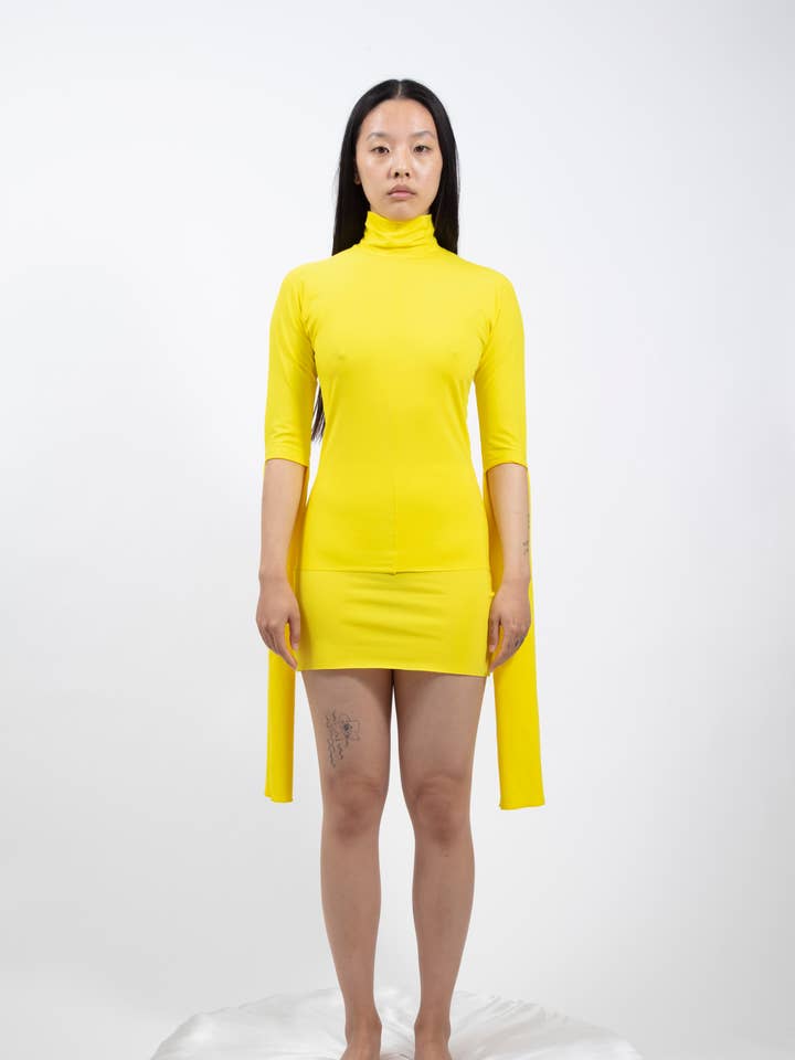 LL.11501 TURTLE NECK LONG SLEEVES CUT OUT for wholesale by Lieu Le