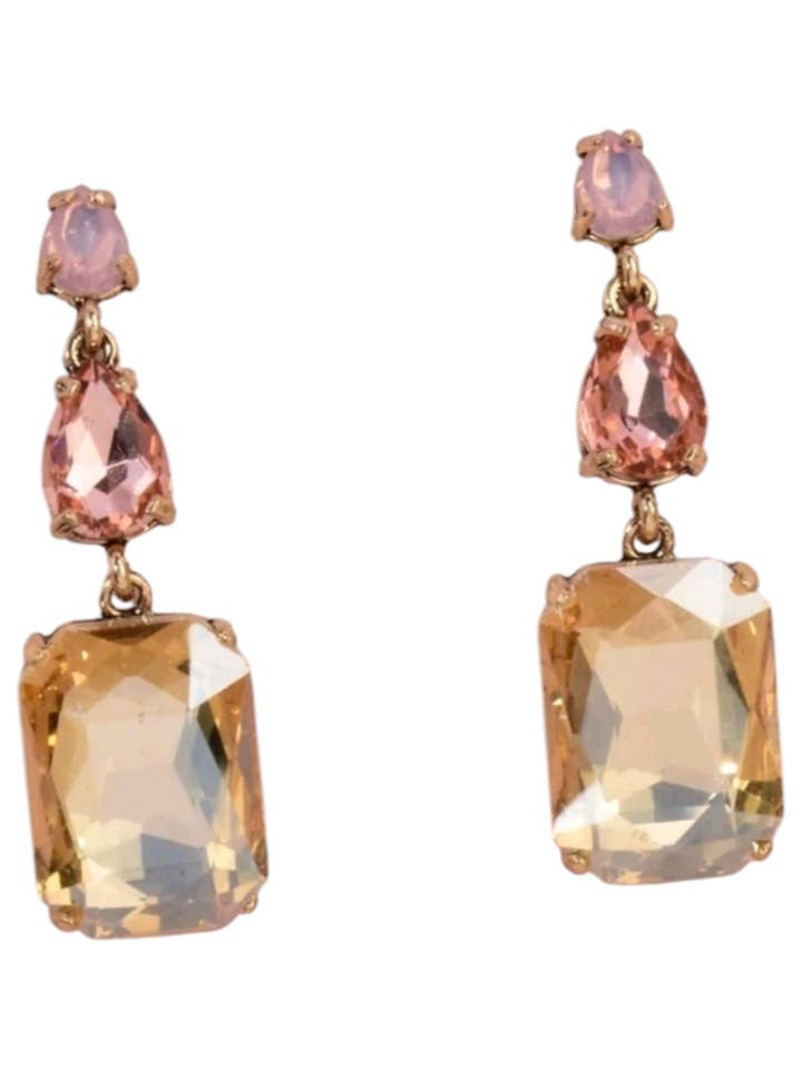 Brincos Pendentes Glam de Moda Construídos em Sonhos de Champanhe por atacado de The Bling Barn