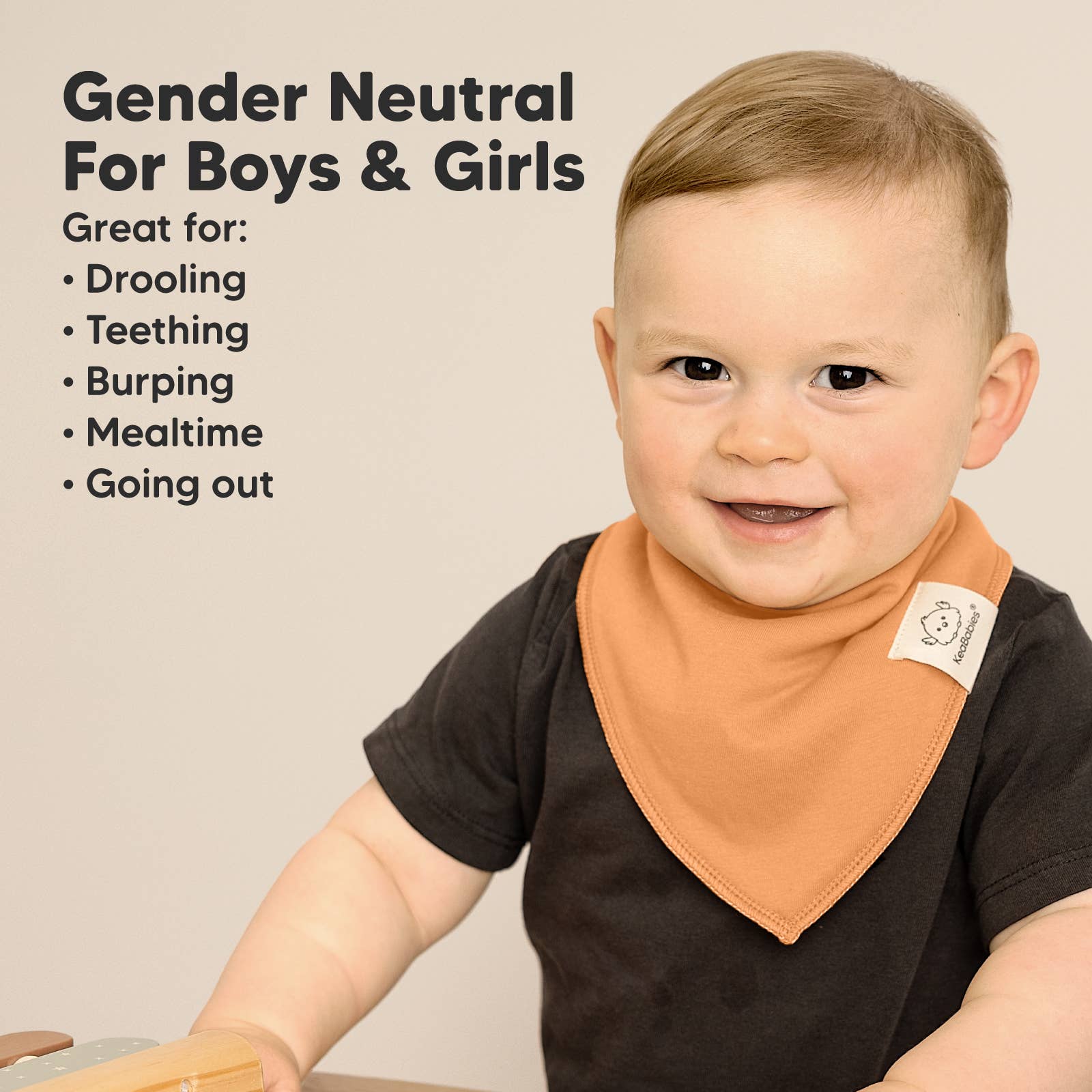 Mauve 8-pack Baby Bandana Bibs for Girls and Boys for wholesale on Faire5