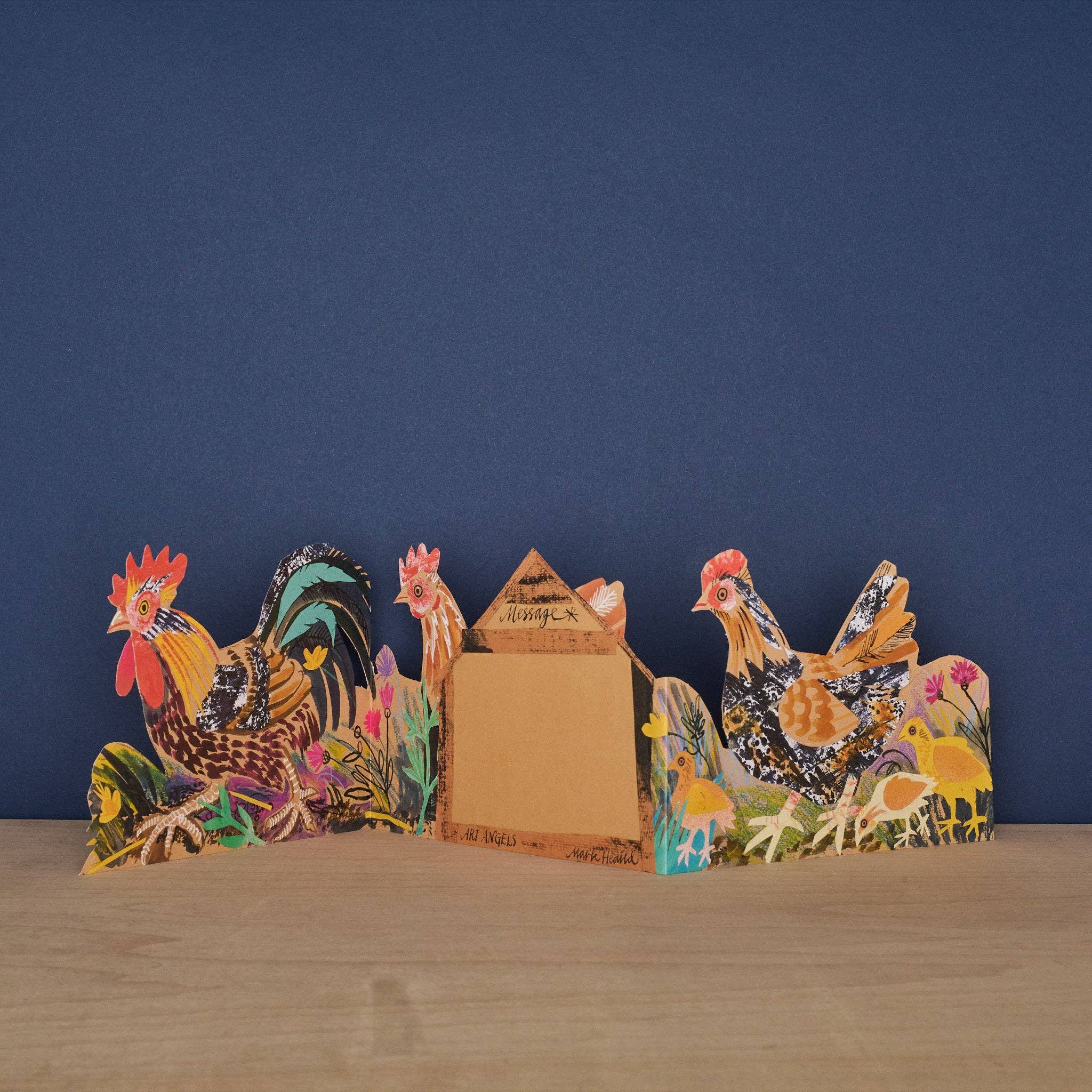 Art Angels - Wholesale Everyday Greeting Card - Three Fold Chickens3