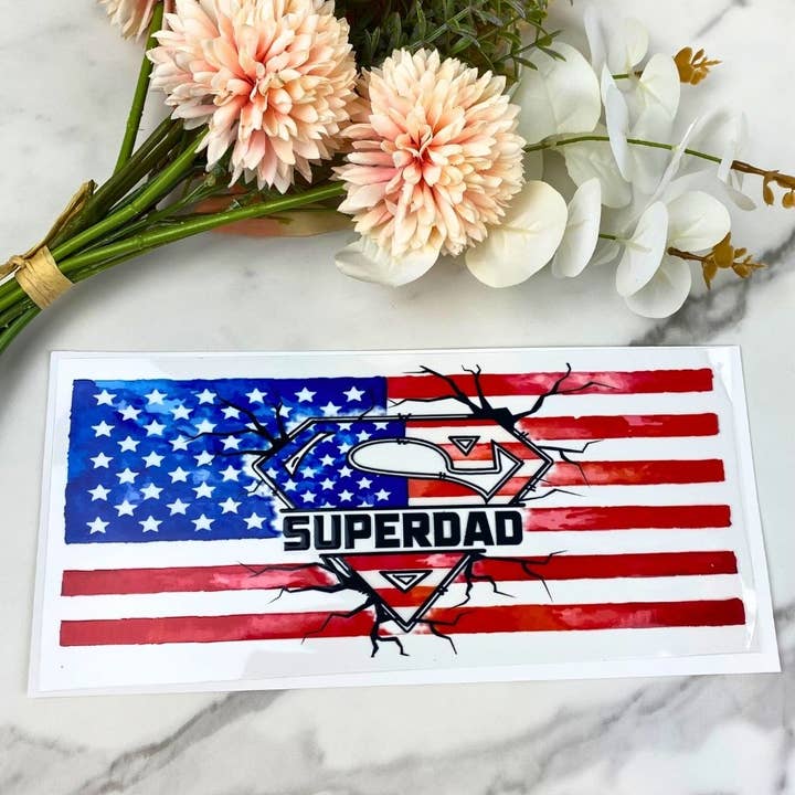 Superdad | 16 oz UV DTF-omslag för wholesale av HKS Custom Designs