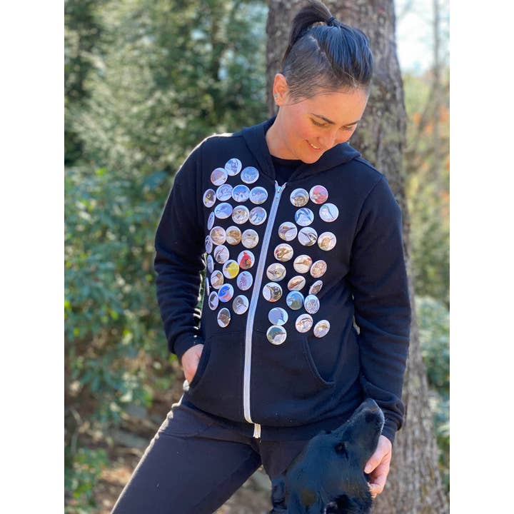 River Thrush Studio - Wholesale Lapel Pin/Button - Bird Portrait Pins 1.5 inches4