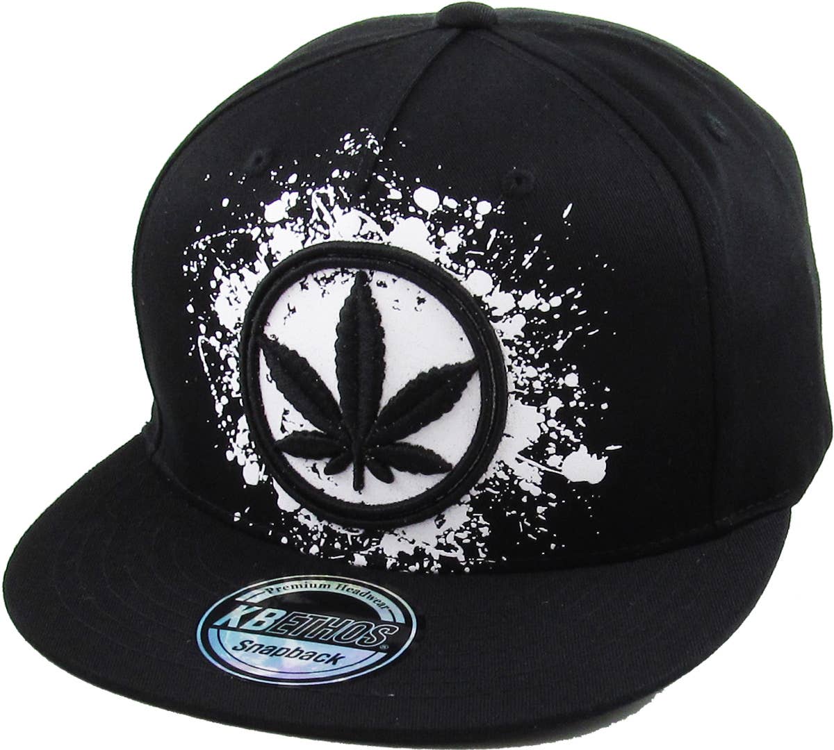 KBETHOS - Wholesale Flat Brim Cap - Men's - MARIJUANA LEAF SNAPBACK4