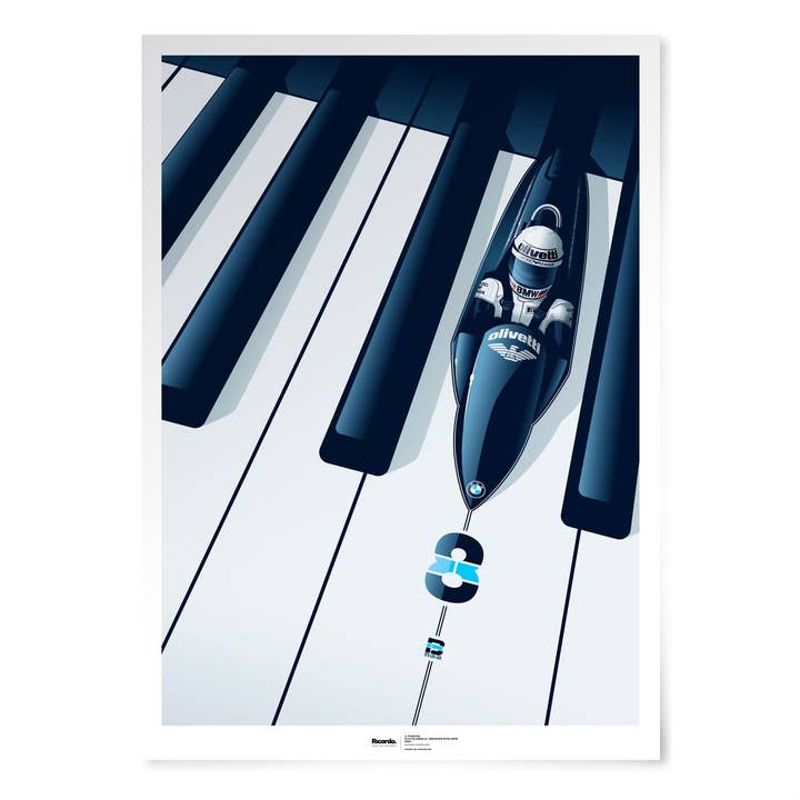 Pianisten, Elio de Angelis, Brabham BT55-BMW 1986 for engroshandel hos Ricardo Fine Car Artwork