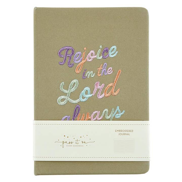 Faithworks by Creative Brands - Wholesale Journal/Diary - Embroidered Journal - Rejoice In The Lord