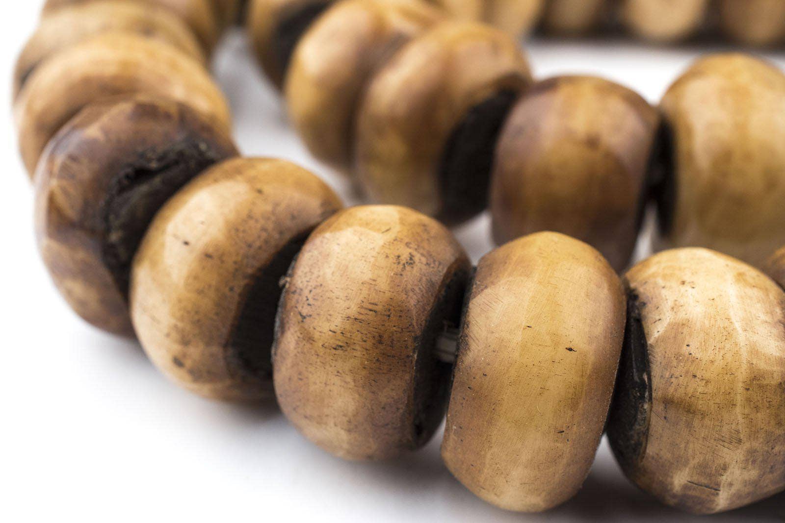 The Bead Chest - Wholesale Beads - Large Kenya Light Brown Bone Beads1