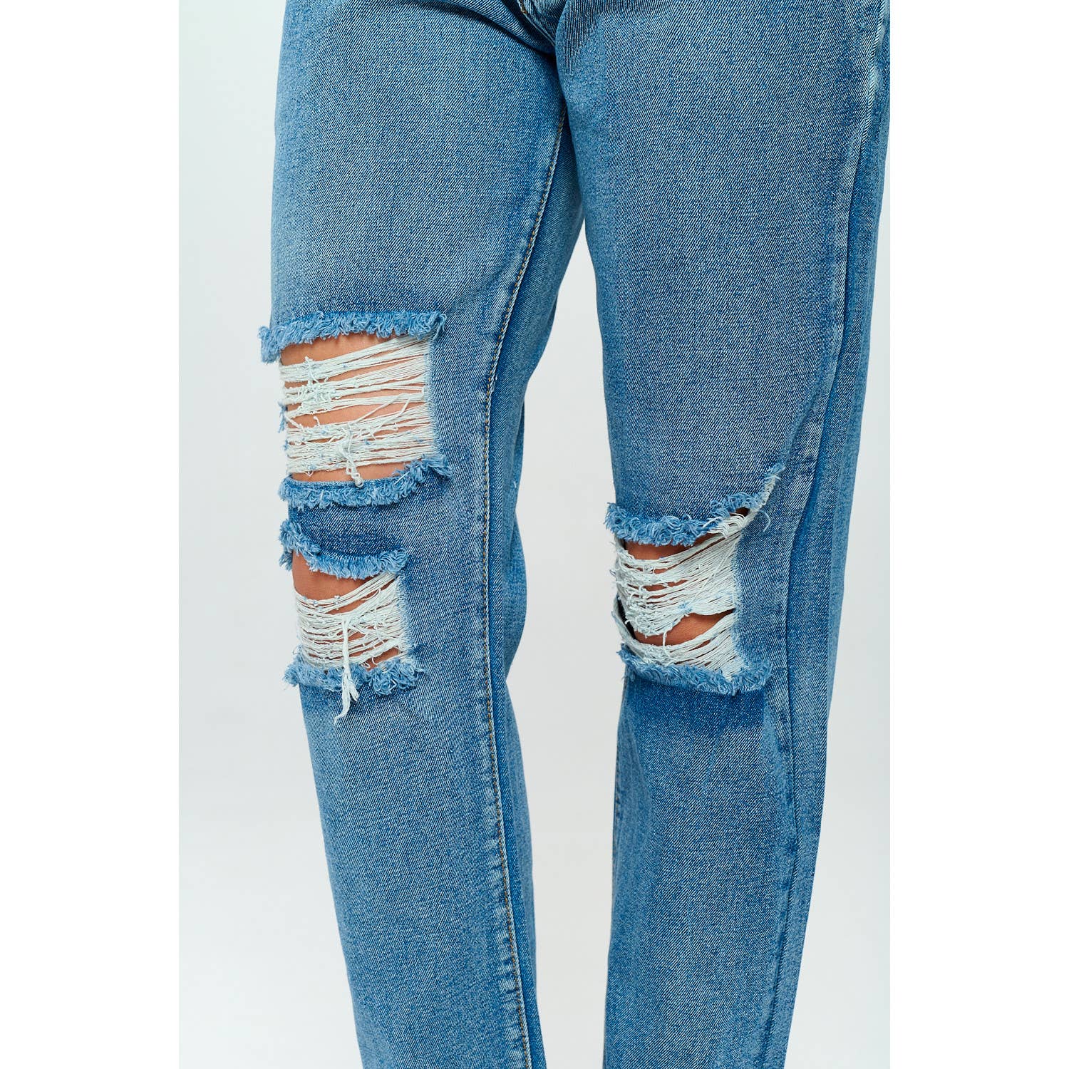 Blue Turtle - Wholesale Jeans - Women's - Fringe 90's High Rise Mom Jean Double Waistband Med DH21074