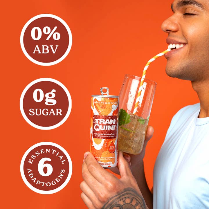 Innoviom Brands - Wholesale Non-Alcoholic Aperitif/Mocktail - 12pk Ginger Lemongrass Sparkling Adaptogen Drink