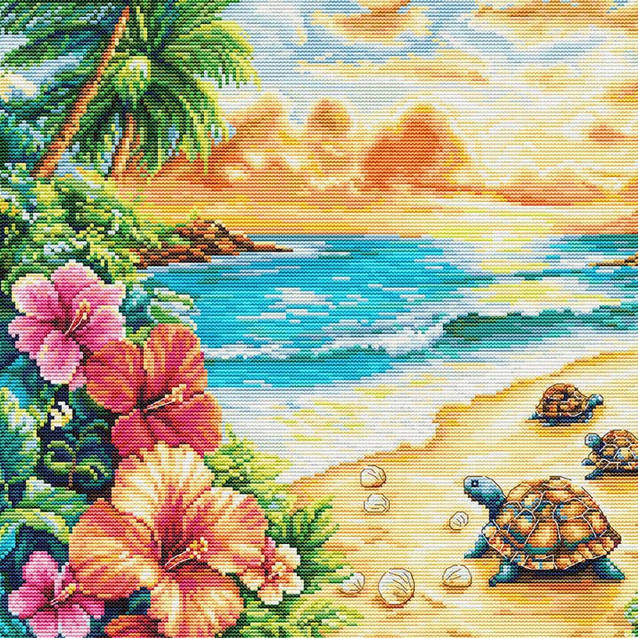 Kit de point de croix Luca‑S - Été tropical, BU5089 pour la vente par Luca-S