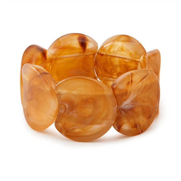 Dipped Shop - Wholesale Bangle Bracelet - Trendy Irregular Texture Acrylic Bangle Bracelet DP25E7673