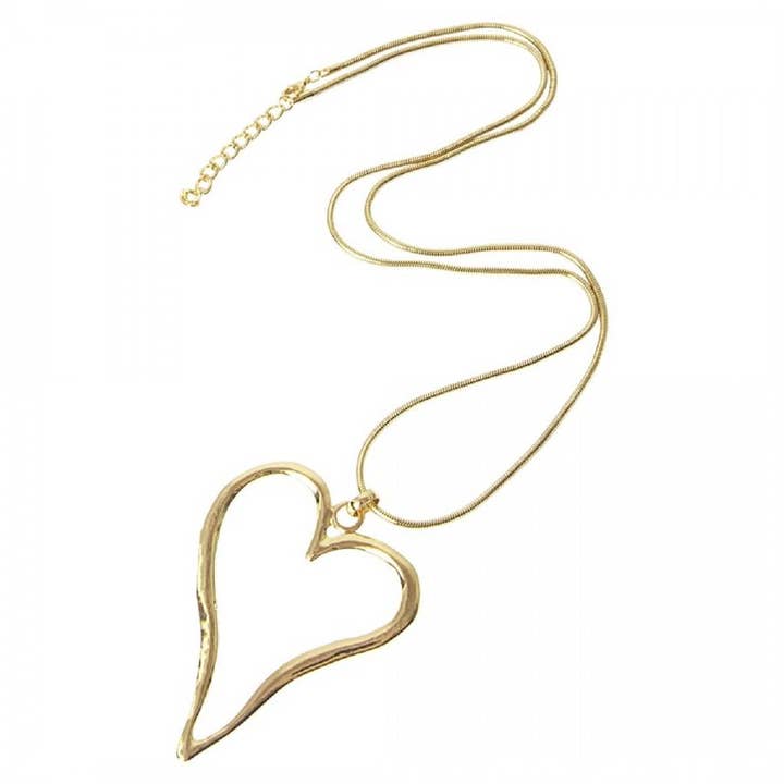 Lovethelinks Ltd – wholesale Pendant/charm necklace – Open Heart Long Necklace1