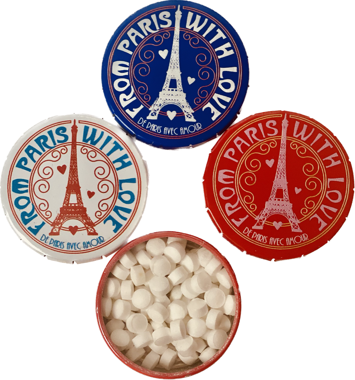 TASTY FRANCE - Wholesale Hard Candy - Pocket metal box - from Paris red - 10.5 g1