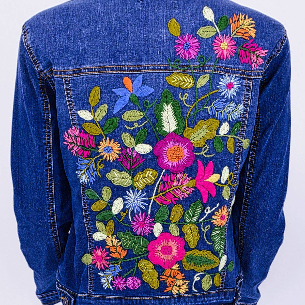 My Little Maria - Wholesale Denim Jacket - Women's - Hand Embroidered Denim Jacket - Wildflower6