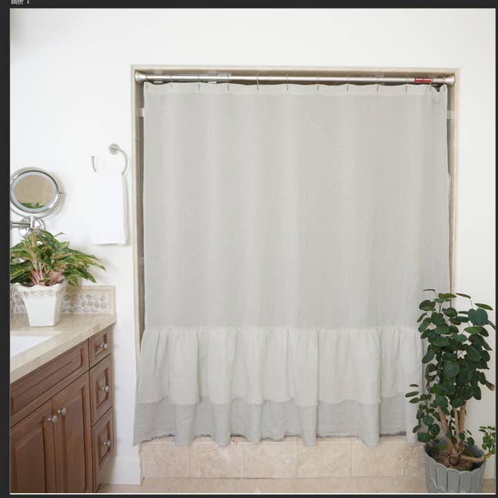 Native Linum - Wholesale Shower Curtain - Tara Shower Curtain2