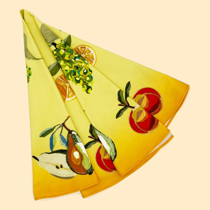 Sunshine Fruit rund borddug med madtema 48" for engroshandel hos QuirkyDigs