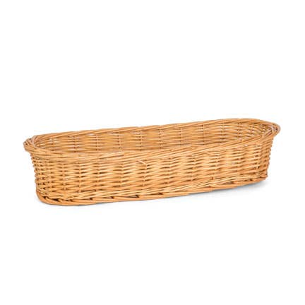 Willow Group - Wholesale Basket - Oval White Willow French Bread Serving Basket