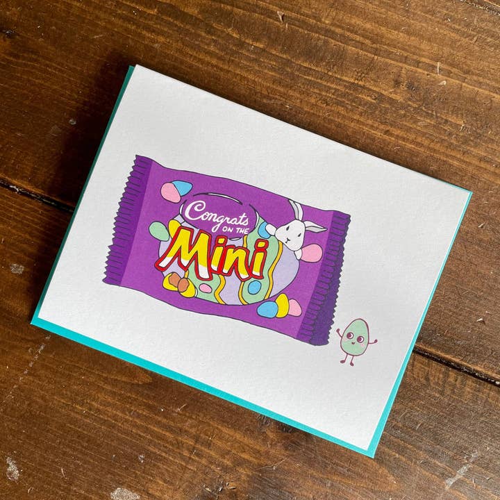 Papermain - Wholesale Baby card - Mini Eggs Easter Inspired New Baby Card - Baby Shower Newborn Chocolate Egg Card3