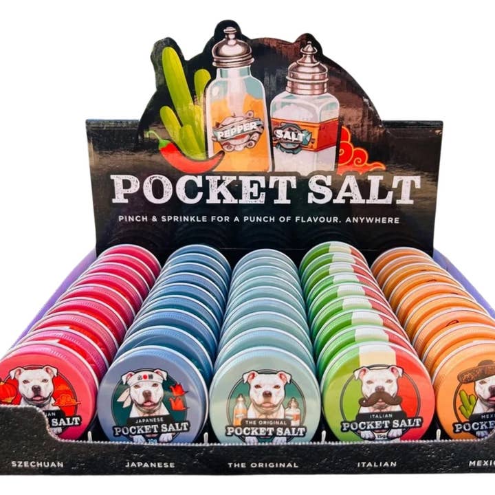 Pocket Salt - Wholesale Salt & Pepper Mix - Countertop Box of 50